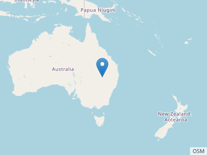 Locations where Walgettosuchus fossils were found.