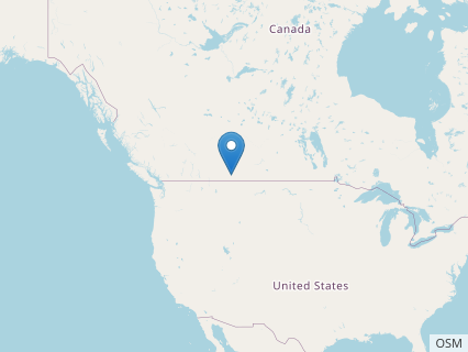 Locations where Xenoceratops fossils were found.