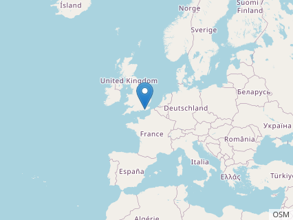 Locations where Xenoposeidon fossils were found.